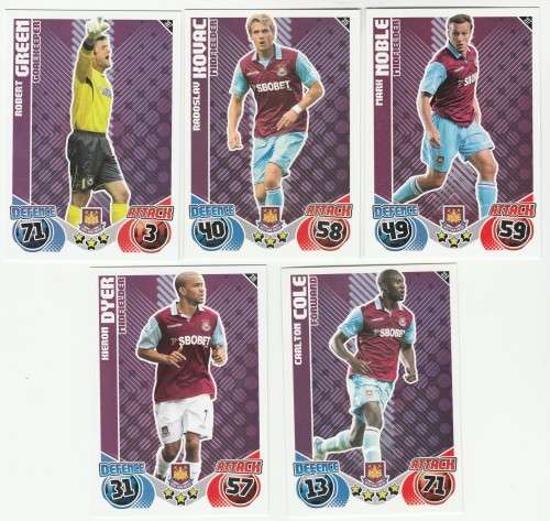 Topps Match Attax PL 2010/2011 - West Ham Set