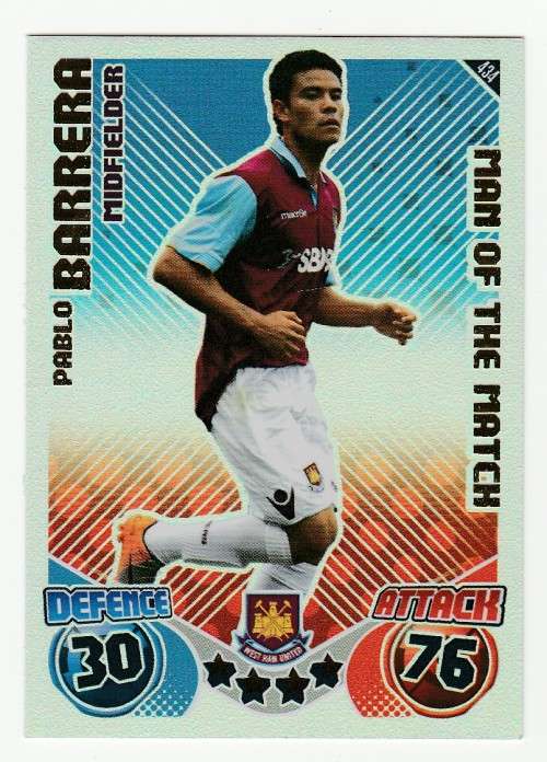 Topps Match Attax PL 2010/2011 - Man of the Match - Pablo Barrera