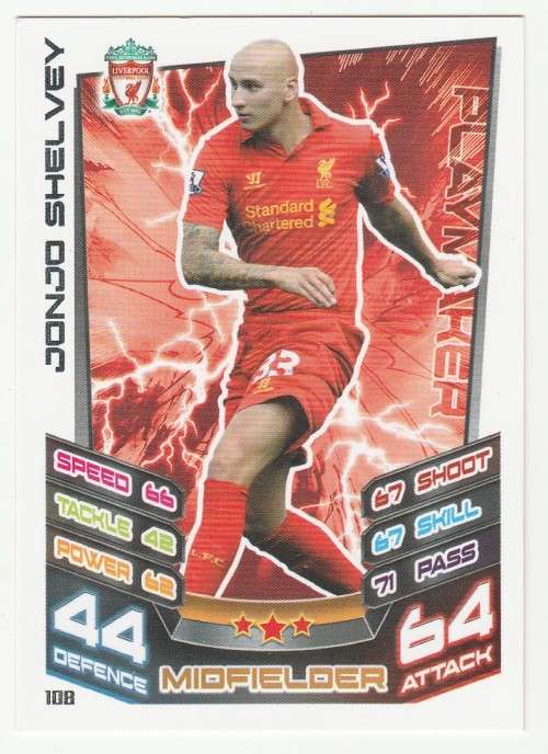 Topps Match Attax PL 2012/2013 - Liverpool - Jonjo Shelvey