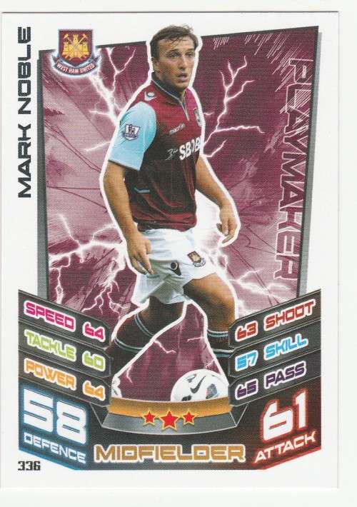 Topps Match Attax PL 2012/2013 -West Ham United - Mark Noble