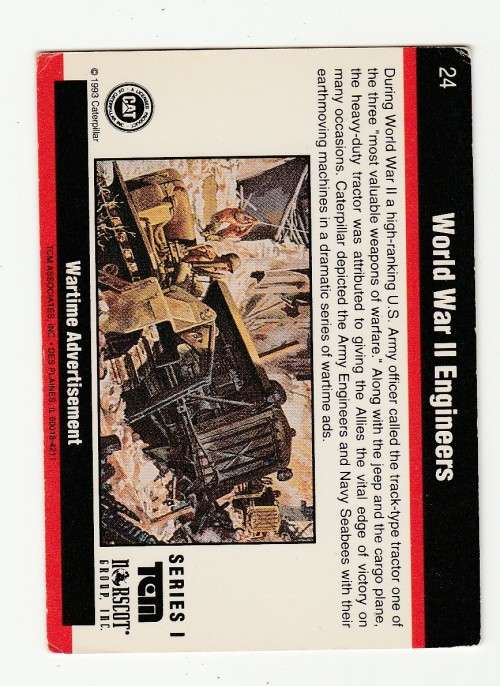 1993 TCM Caterpillar Earthmovers Series I World War II Engineers 24
