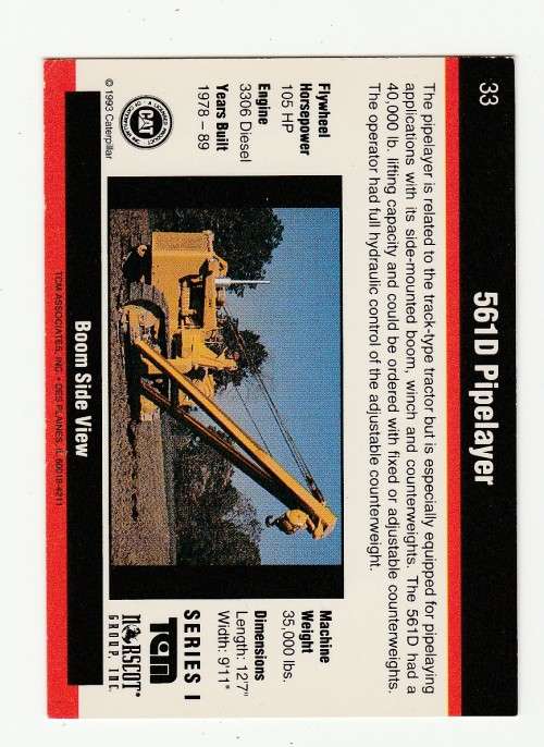 1993 TCM Caterpillar Earthmovers Series I 561D Pipelayer 33