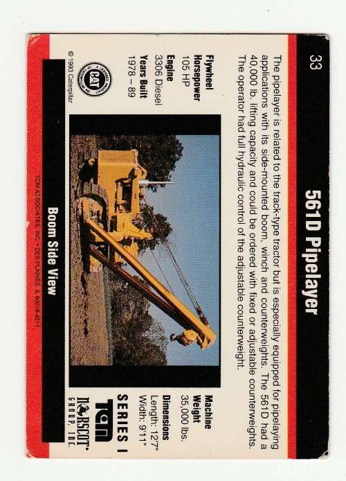 1993 TCM Caterpillar Earthmovers Series I 561D Pipelayer 33