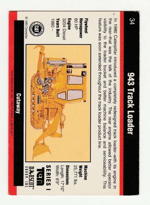 1993 TCM Caterpillar Earthmovers Series I 943 Truck Loader 34