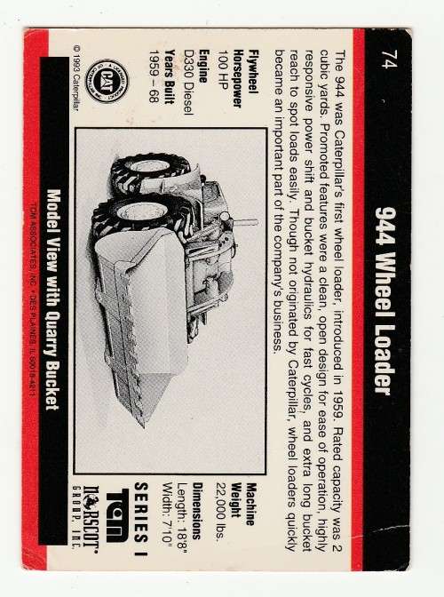 1993 TCM Caterpillar Earthmovers Series I 944 Wheel Loader 74