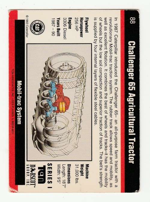 1993 TCM Caterpillar Earthmovers Series I Challenger 65 Agricultural Tractor 88