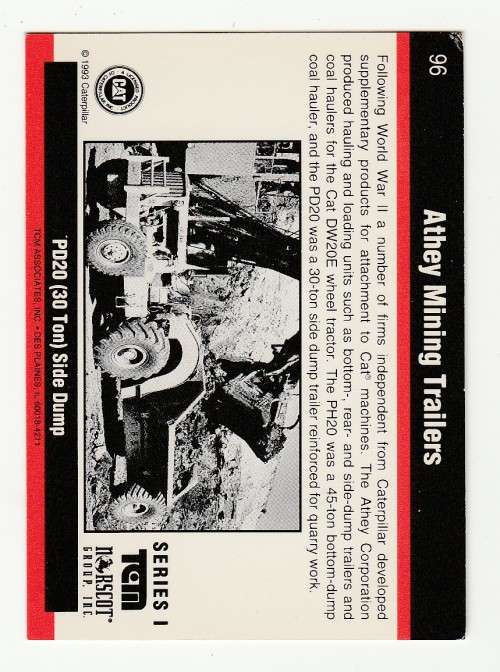 1993 TCM Caterpillar Earthmovers Series I Athey Mining Trailers 96