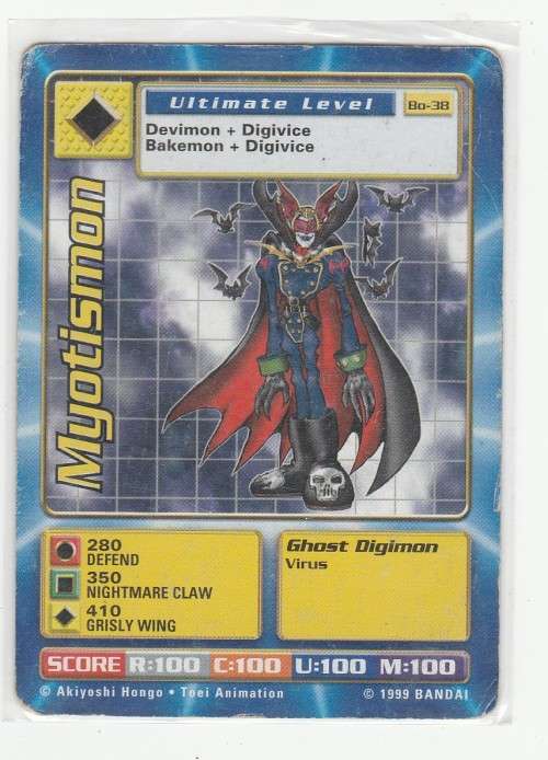 1999 Bandai Digimon 1st Edition Myotismon Bo-38
