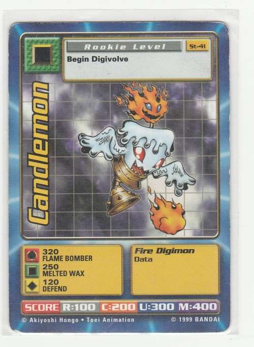 1999 Bandai Digimon 1st Edition Candlemon St-41