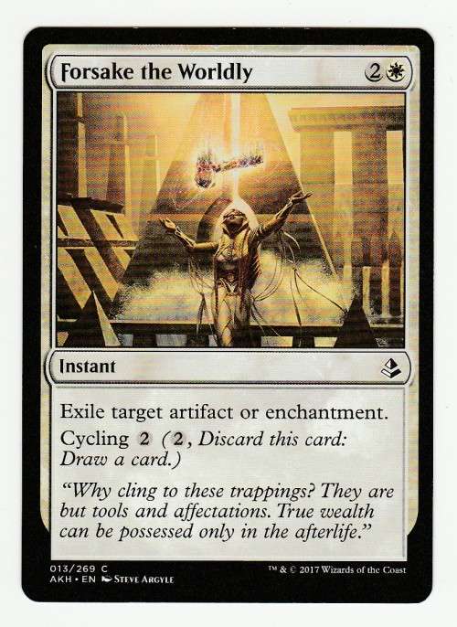 Magic the Gathering 2017 (NM) - Forsake the Worldly  - Common - Amonkhet