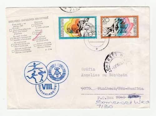 Germany 1981 VIII. Kinder- und Jugendspartakiade Der DDR Cover