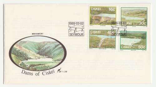 1989 Ciskei Dams FDC 1.29