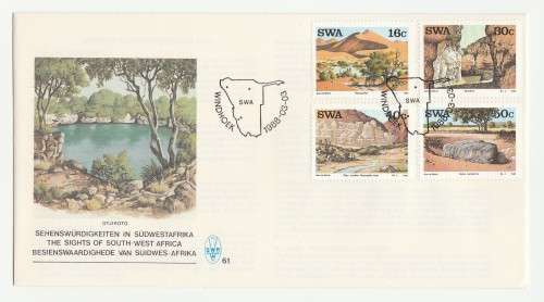 1988 South-West Africa The Sights of SWA FDC 61