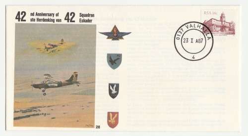 1987 RSA 42nd Anniversary of the 42 Squadron # 3339/7000 Commemorate FDC SAAF 28  Set