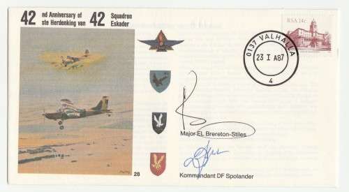 1987 RSA 42nd Anniversary of the 42 Squadron # 3339/7000 Commemorate FDC SAAF 28  Set