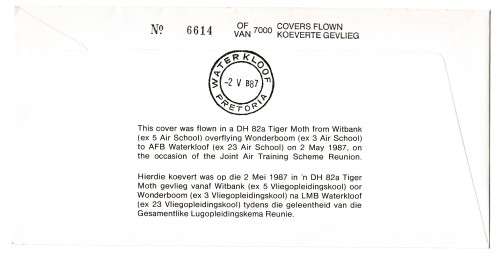 1987 RSA Joint Training Scheme 1940-1945 # 6614/7000 Commemorate FDC SAAF 29b  Set