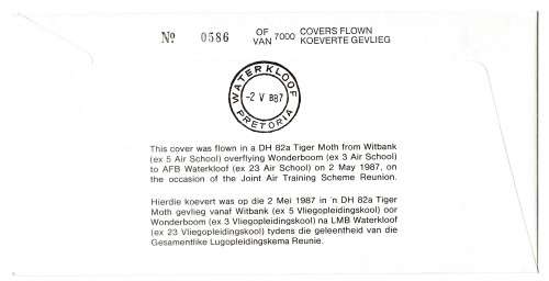 1987 RSA Joint Training Scheme 1940-1945 # 6614/7000 Commemorate FDC SAAF 29b  Set