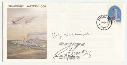 1988 RSA 50th Anniversary Waterkloof # 5107/7000 Commemorate FDC SAAF 33 Set
