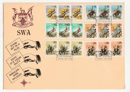 1978 South-West Africa Universal Suffrage FDC 25