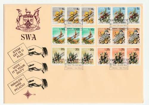 1978 South-West Africa Universal Suffrage FDC 25