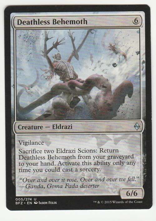 Magic the Gathering 2015 (NM) - Deathless Behemoth - Uncommon - Battle for Zendikar