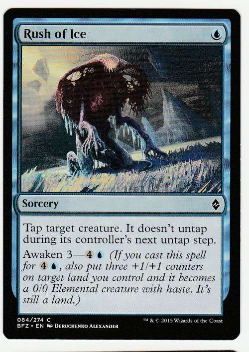 Magic the Gathering 2015 (NM) - Rush of Ice  - Common - Battle for Zendikar