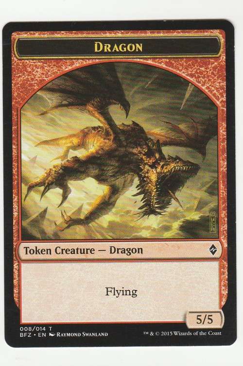 Magic the Gathering 2015 (NM) - Dragon - Token Creature 008/014 - Battle for Zendikar