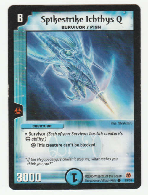Duel Masters - Spikestrike Ichthys Q (Survivor/Fish) - Creature Common