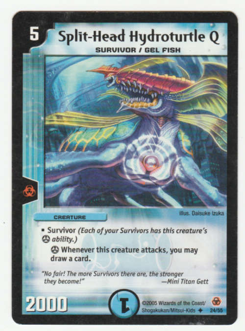 Duel Masters - Split-Head Hydroturtle Q (Survivor/Gel Fish) - Creature Uncommon