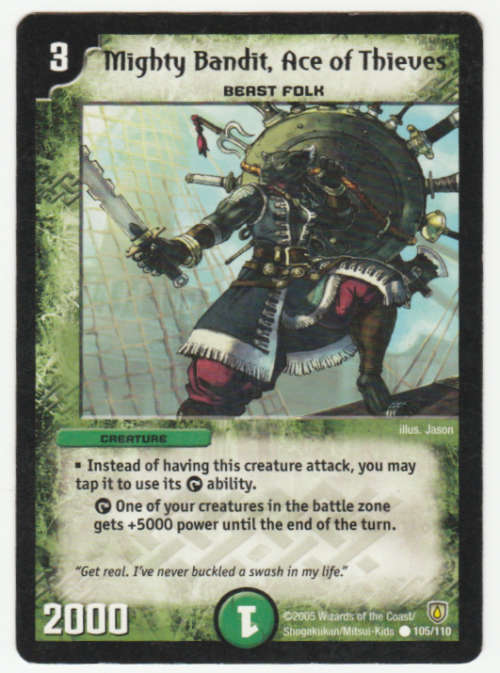 Duel Masters - Mighty Bandit, Ace of Thieves (Beast Folk) - Creature Common