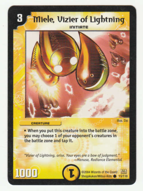Duel Masters - Miele, Vizier of Lightning (Initiate) - Creature