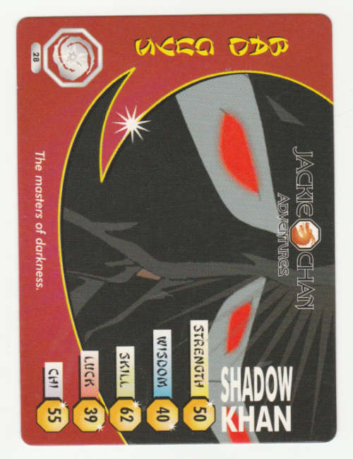 Jackie Chan Adventures - Demon Vortex Card 28 Shadow Khan - Regular Card