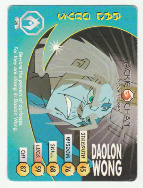 Jackie Chan Adventures - Daolong Wong Card 25 Daolon Wong - Regular Card