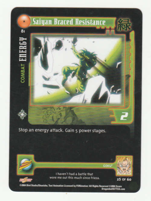 Dragon Ball GT - Goku - Saiyan Braced Resistance/Combat Energy (25/60)