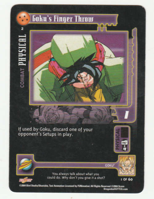 Dragon Ball GT - Goku - Goku's Finger Throw/Combat Physical (1/60)