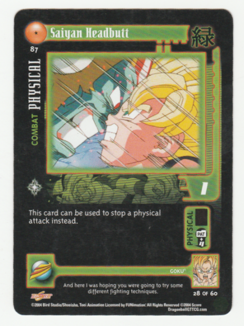 Dragon Ball GT - Goku - Saiyan Headbutt/Combat Physical (28/60)