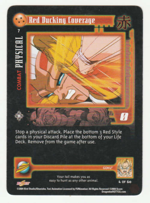 Dragon Ball GT - Goku - Red Ducking Coverage/Combat Physical (4/60)