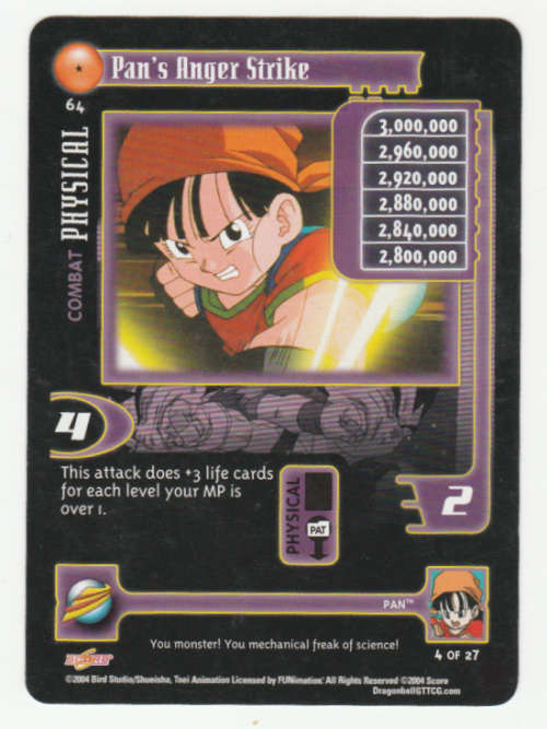 Dragon Ball GT - Pan - Pan's Anger Strike/ Combat Physical (4/27)