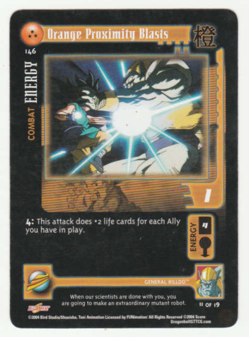 Dragon Ball GT - General Rilldo - Orange Proximity Blasts/Combat Energy (11/19)