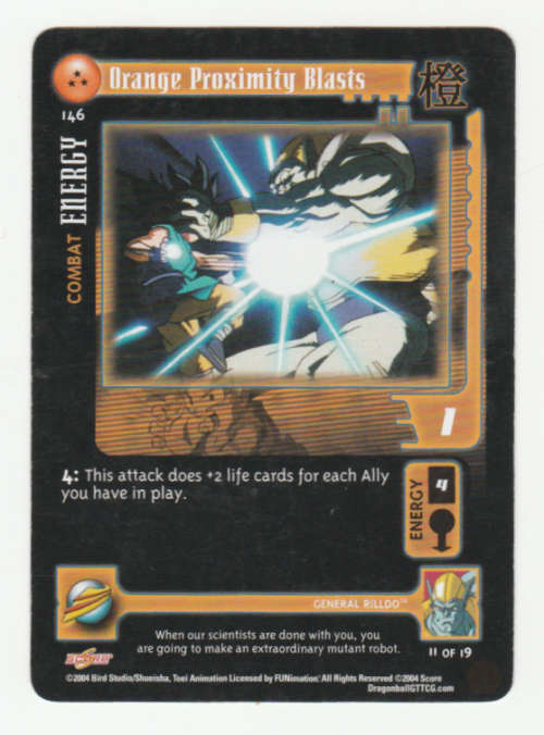 Dragon Ball GT - General Rilldo - Orange Proximity Blasts/Combat Energy (11/19)