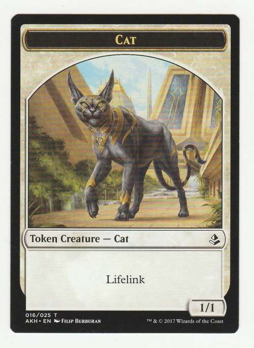 Magic the Gathering 2017 (NM) - Cat - Token Creature 016/025 & Tah-Crop Skirmisher 011/02 - Amonkhet