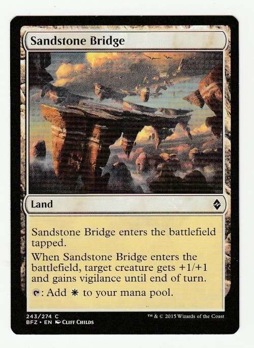 Magic the Gathering 2015 (NM) - Sandstone Bridge - Common - Battle for Zendikar