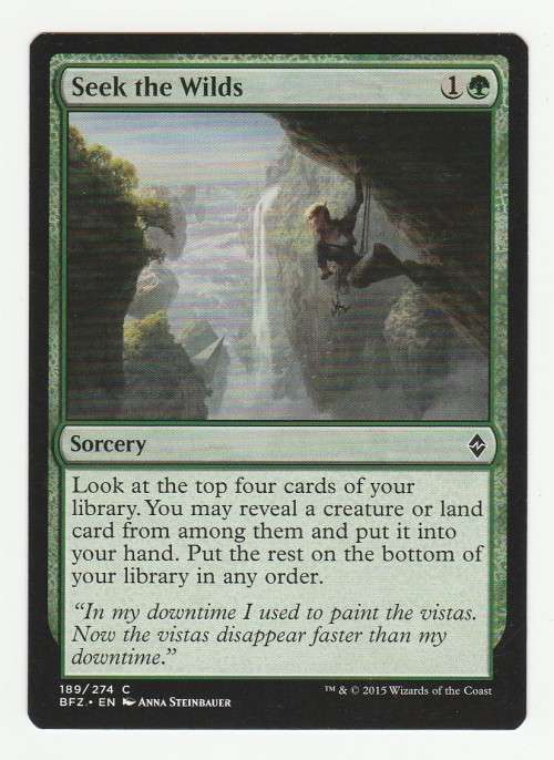 Magic the Gathering 2015 (NM) - Seek the Wilds - Common - Battle for Zendikar