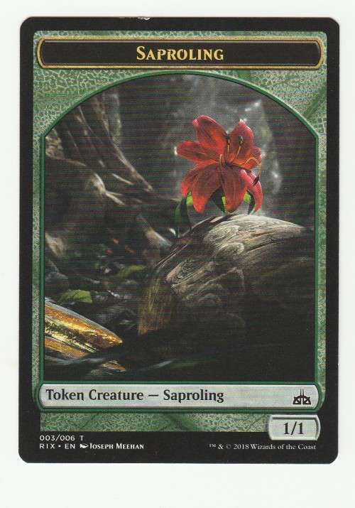 Magic the Gathering 2018 (NM) - Saproling - Token Creature 003/006 - Rivals of Ixalan