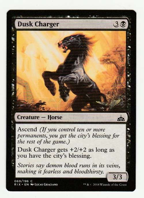 Magic the Gathering 2018 - Dusk Charger - Common - Rivals of Ixalan
