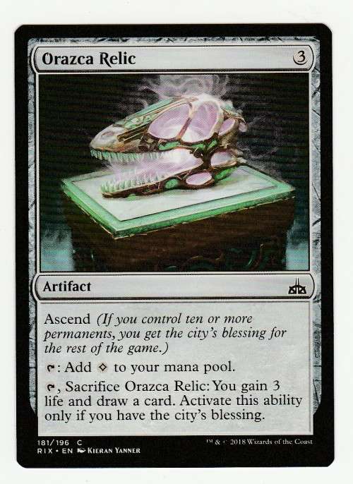 Magic the Gathering 2018 - Orazca Relic - Common - Rivals of Ixalan
