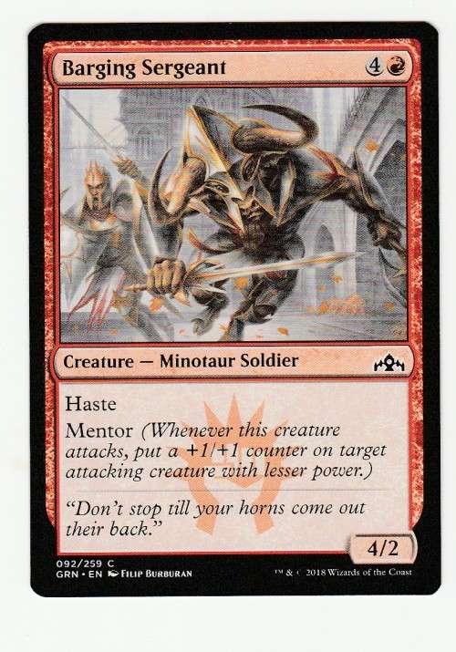 Magic the Gathering 2018 (NM) - Barging Sergeant - Common - Guilds of Ravnica