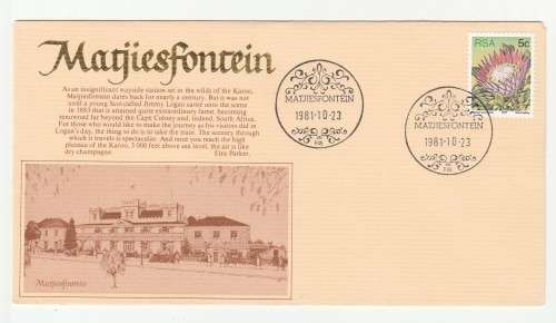 1981 RSA Matjiesfontein Commemorative Cover *NO INSERT
