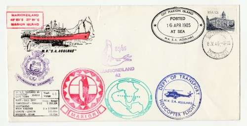 1985 RSA M.V. "S.A. Agulhas" 129/1962 Commemorative Cover