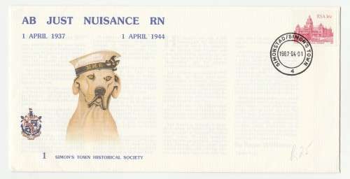 1987 RSA AB Just Nuisance RN 2040/5000 Commemorative Cover